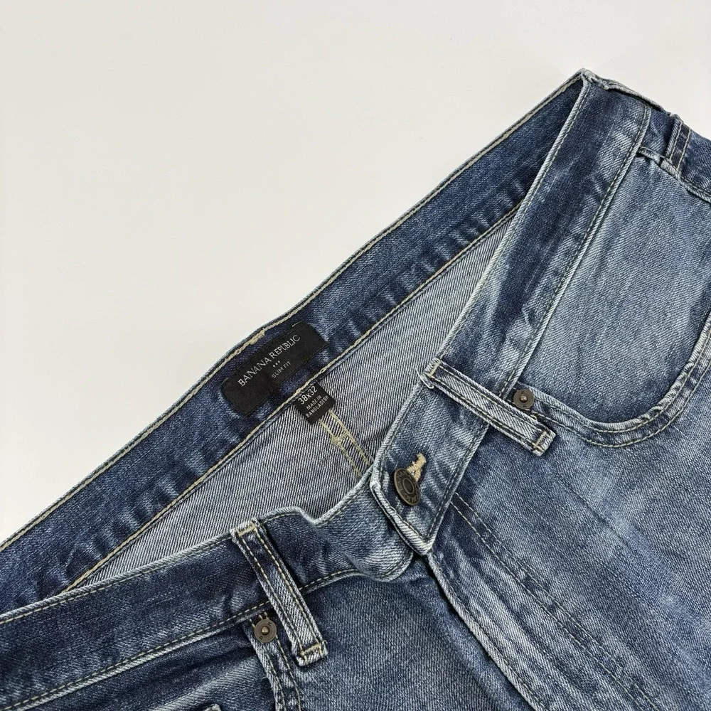 Banana Republic Men's Size 38 X 32 Slim Fit Denim Jeans Straight Leg